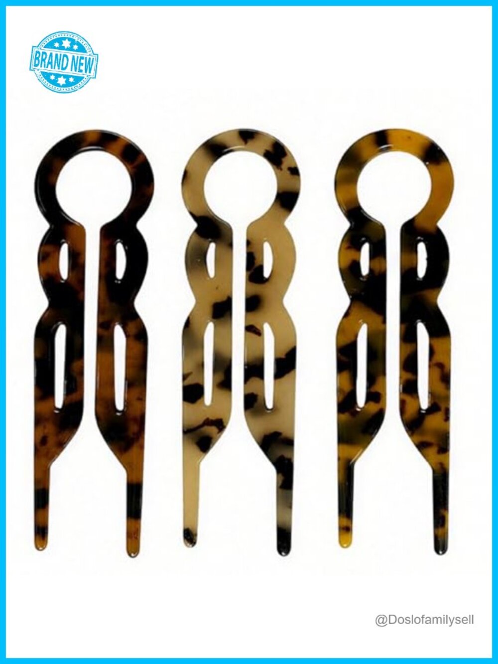 Elegant Hair Pins 3 Pack Acetate Claw Clips All Hair Types